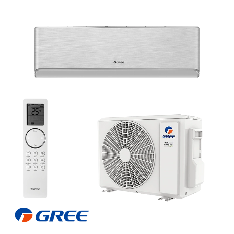 Инверторен климатик Gree Airy GWH09AVCXB-K6DNA1B – сребърен