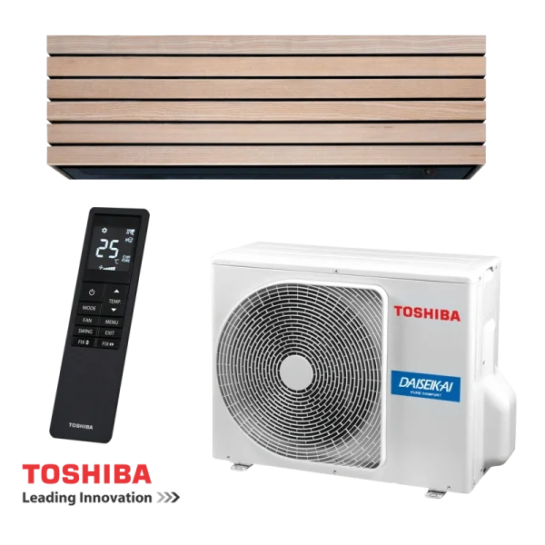 Инверторен климатик Toshiba Super Daiseikai 10 WOOD RAS-B10S4KVDG-E / RAS-10S4AVPG-E - Image 2